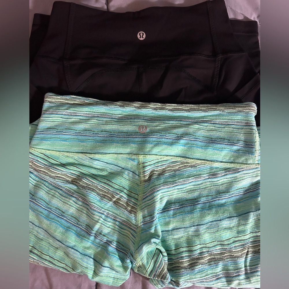 Lululemon size 4 bundle long pants and 3/4 pant.